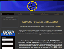 Tablet Screenshot of legacyblackbelts.com